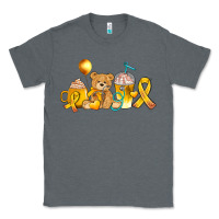 Charcoal Heather childhood cancer ribbon and coffee cups Classic Tee - AdoDesignShop