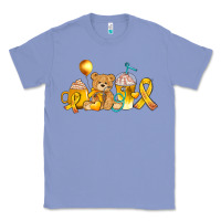 Colony Blue childhood cancer ribbon and coffee cups Classic Tee - AdoDesignShop