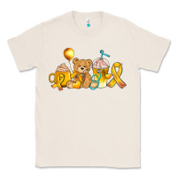 Natural childhood cancer ribbon and coffee cups Classic Tee - AdoDesignShop