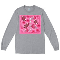 Heather Grey tackle cancer Long Sleeve Tee - AdoDesignShop