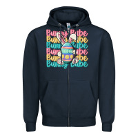 Navy bunny babe Zipper Hoodie - MaliasSmallBusiness