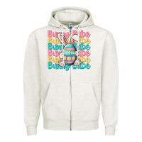 Oatmeal Heather bunny babe Zipper Hoodie - MaliasSmallBusiness