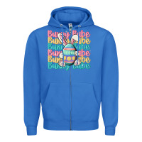 True Royal bunny babe Zipper Hoodie - MaliasSmallBusiness