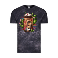 Cloud Black mexican coffee cup cactus Vintage Tee - JahusDesignShop
