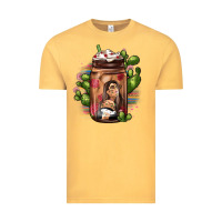 Vintage Mustard mexican coffee cup cactus Vintage Tee - JahusDesignShop