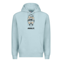 Blue Mist Daisy Mom Skull Premium Hoodie - Bettercallsaul