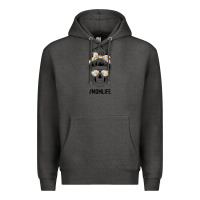 Charcoal Heather Daisy Mom Skull Premium Hoodie - Bettercallsaul