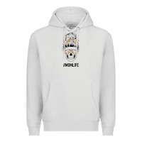 Dove Grey Daisy Mom Skull Premium Hoodie - Bettercallsaul