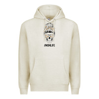Oatmeal Heather Daisy Mom Skull Premium Hoodie - Bettercallsaul