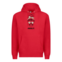 Red Daisy Mom Skull Premium Hoodie - Bettercallsaul
