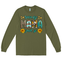 Army Green because mama said so western sunflowers Long Sleeve Tee - Artiststas