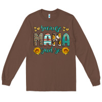 Chestnut because mama said so western sunflowers Long Sleeve Tee - Artiststas