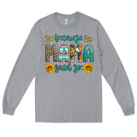 Heather Grey because mama said so western sunflowers Long Sleeve Tee - Artiststas