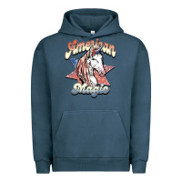 Pigment Midnight Navy American unicorn magic Urban Hoodie - HowdyJamesFarm