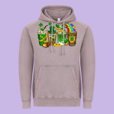 St. Patricks Day Coffee Drinks Vintage Hoodie Designed By Neo Western