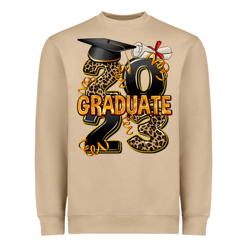 2023 Graduate Leopard Heavyweight Sweatshirt by AdoDesignShop | Teevron