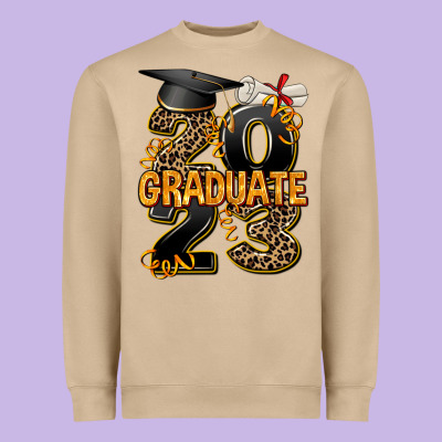 2023 Graduate Leopard Heavyweight Sweatshirt Designed By Adodesignshop