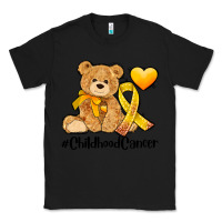 Black childhood cancer and cancer ribbon Classic Tee - AdoDesignShop