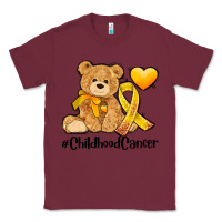 Burgundy childhood cancer and cancer ribbon Classic Tee - AdoDesignShop