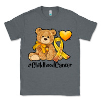 Charcoal Heather childhood cancer and cancer ribbon Classic Tee - AdoDesignShop