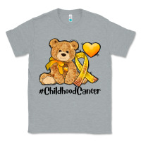 Heather Grey childhood cancer and cancer ribbon Classic Tee - AdoDesignShop