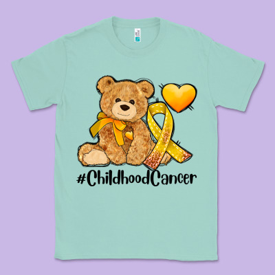 Childhood Cancer And Cancer Ribbon Classic Tee Designed By Adodesignshop