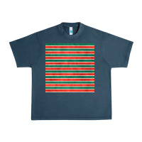 Midnight Navy christmas stripes seamless pattern Urban Heavy Tee - BundleAndBundleShop