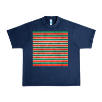 Navy christmas stripes seamless pattern Urban Heavy Tee - BundleAndBundleShop