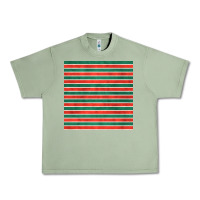 Oil Green christmas stripes seamless pattern Urban Heavy Tee - BundleAndBundleShop