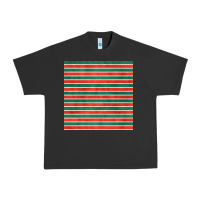 Pigment Black christmas stripes seamless pattern Urban Heavy Tee - BundleAndBundleShop