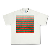 Pistachio christmas stripes seamless pattern Urban Heavy Tee - BundleAndBundleShop