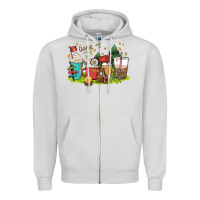 Dove Grey camp coffee drink Zipper Hoodie - MaliasSmallBusiness