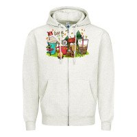 Oatmeal Heather camp coffee drink Zipper Hoodie - MaliasSmallBusiness