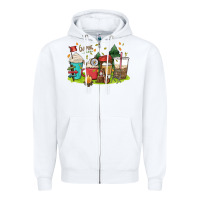 White camp coffee drink Zipper Hoodie - MaliasSmallBusiness