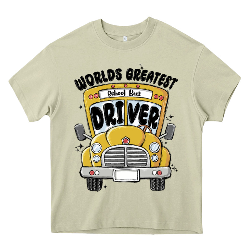 Worlds Greatest School Bus Driver Heavy Core Tee by MaliasSmallBusiness | Teevron