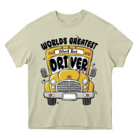 Mossy worlds greatest school bus driver Heavy Core Tee - MaliasSmallBusiness