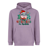 Lavender i want a hippopotamus for christmas Heavyweight Hoodie - MaliasSmallBusiness