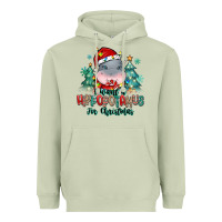 Matcha i want a hippopotamus for christmas Heavyweight Hoodie - MaliasSmallBusiness