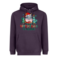 Plum i want a hippopotamus for christmas Heavyweight Hoodie - MaliasSmallBusiness