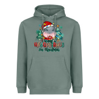 Sage i want a hippopotamus for christmas Heavyweight Hoodie - MaliasSmallBusiness