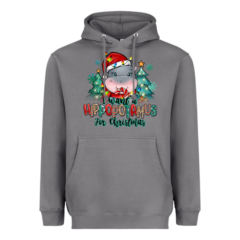 I Want A Hippopotamus For Christmas Heavyweight Hoodie by MaliasSmallBusiness | Teevron