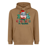 Toasted Coconut i want a hippopotamus for christmas Heavyweight Hoodie - MaliasSmallBusiness