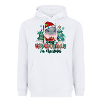 White i want a hippopotamus for christmas Heavyweight Hoodie - MaliasSmallBusiness