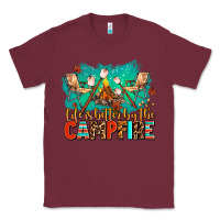Burgundy life is better by the campfire Classic Tee - AdoDesignShop