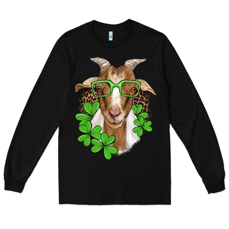 St Patricks Goat With Glasses Long Sleeve Tee by Artiststas | Teevron