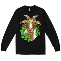 Black st patricks goat with glasses Long Sleeve Tee - Artiststas