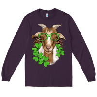 Plum st patricks goat with glasses Long Sleeve Tee - Artiststas