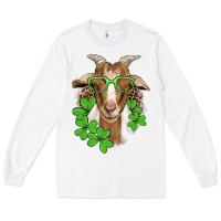 White st patricks goat with glasses Long Sleeve Tee - Artiststas