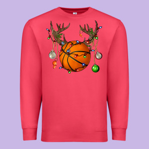 Basketball Horn Christmas Premium Sweatshirt Designed By Bundleandbundleshop