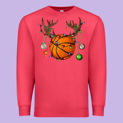 Basketball Horn Christmas Premium Sweatshirt Designed By Bundleandbundleshop